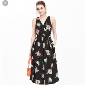 Banana Republic Floral Wrap Midi Dress